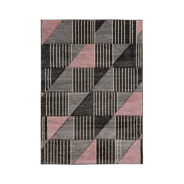 Šedo-růžový koberec Flair Rugs Velocity, 200 x 290 cm
