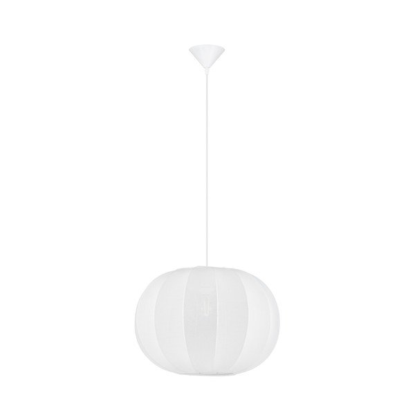 Matně bílé látkové závěsné svítidlo ø 50 cm Delina – Nova Luce