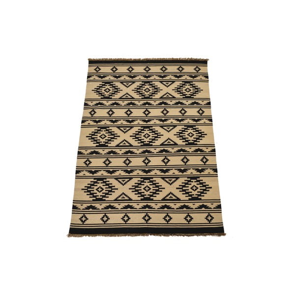 Ručně tkaný koberec Black and White Ethno, 170x240 cm