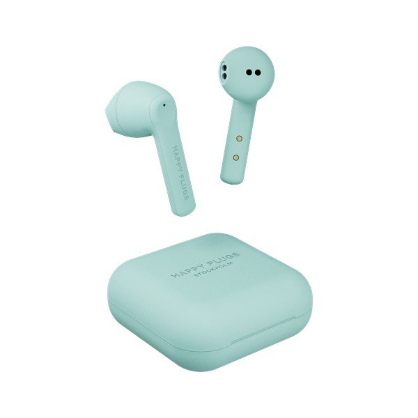 Bezdrátová sluchátka v mintové barvě Happy Plugs Air 1 Go-image-4