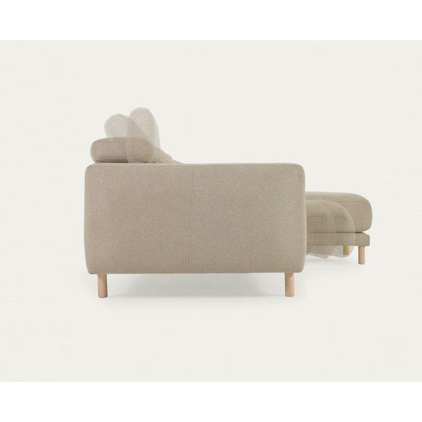 Béžová rohová pohovka (pravý roh) Singa - Kave Home-image-1