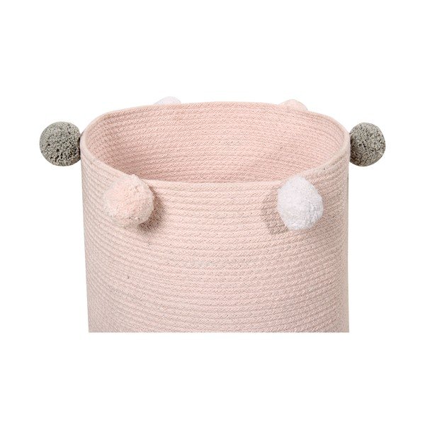 Světle růžový látkový dětský koš na hračky ø 30x30 cm Bubbly – Lorena Canals-image-2