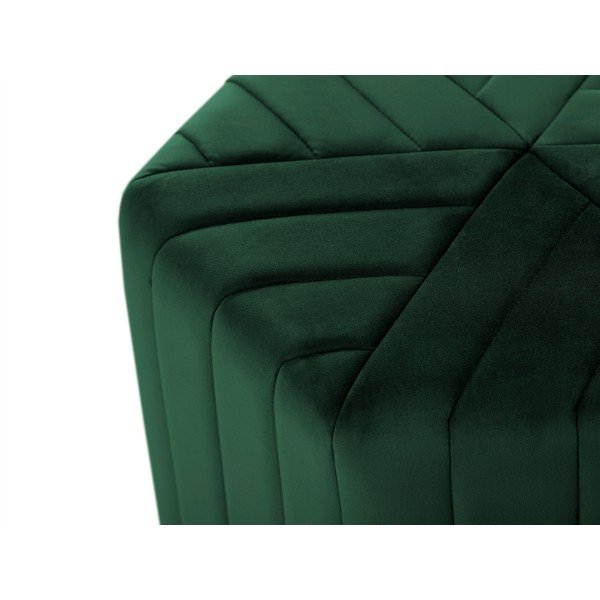 Lahvově zelený puf Milo Casa Alice, ⌀ 60 cm-image-3