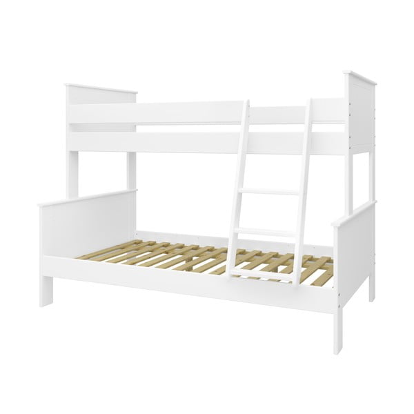 Bílá patrová dětská postel 120x200/90x200 cm Alba – Tvilum-image-3