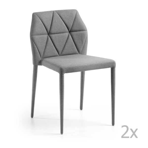 Sada 2 šedých židlí La Forma Geo