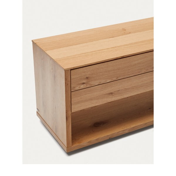 TV stolek v dekoru dubu v přírodní barvě 200x51 cm Alguema – Kave Home-image-4