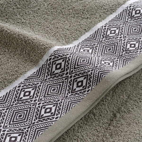 Khaki froté bavlněný ručník 50x90 cm Esteban – douceur d'intérieur-image-2