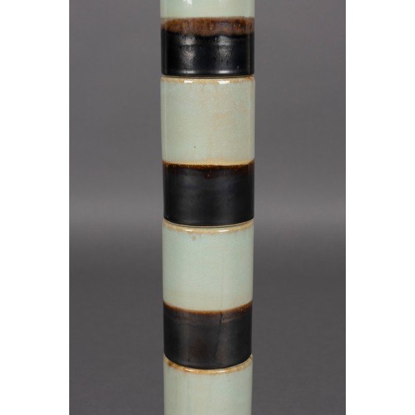 Tmavě hnědá/šalvějově zelená stojací lampa s textilním stínidlem (výška 143 cm) Vertigo – Dutchbone-image-3