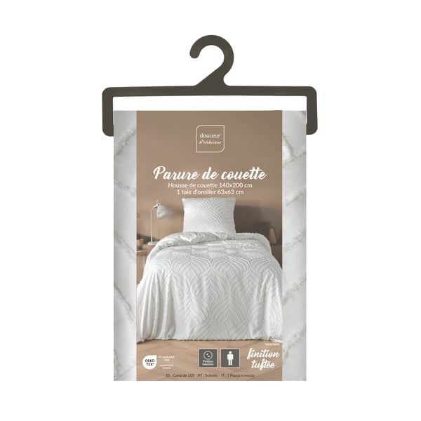 Bílé povlečení na jednolůžko z mikrovlákna 140x200 cm Heltie – douceur d'intérieur-image-4