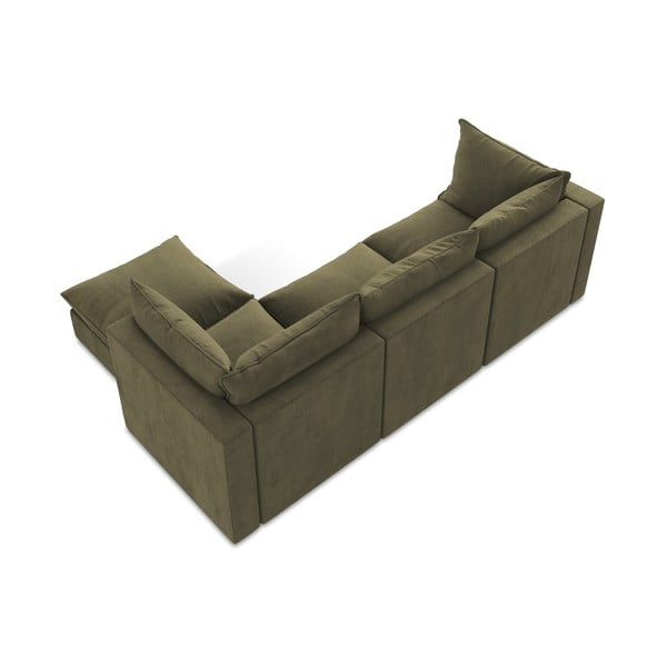 Khaki rohová pohovka (pravý roh/s lenoškou) Manao – Makamii-image-3