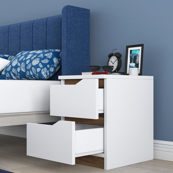 Bílý noční stolek Erica – Kalune Design-image-2
