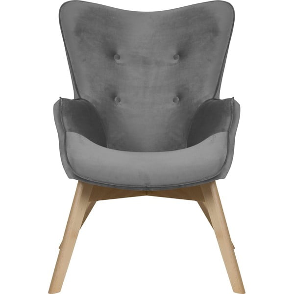 Šedé sametové křeslo Niko – Ropez-image-2