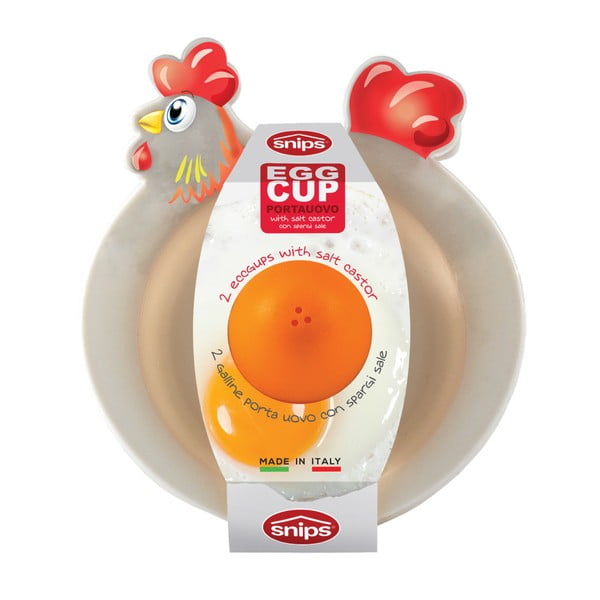 Set 2 kalíšků na vajíčka a slánky Snips Breakfast-image-3