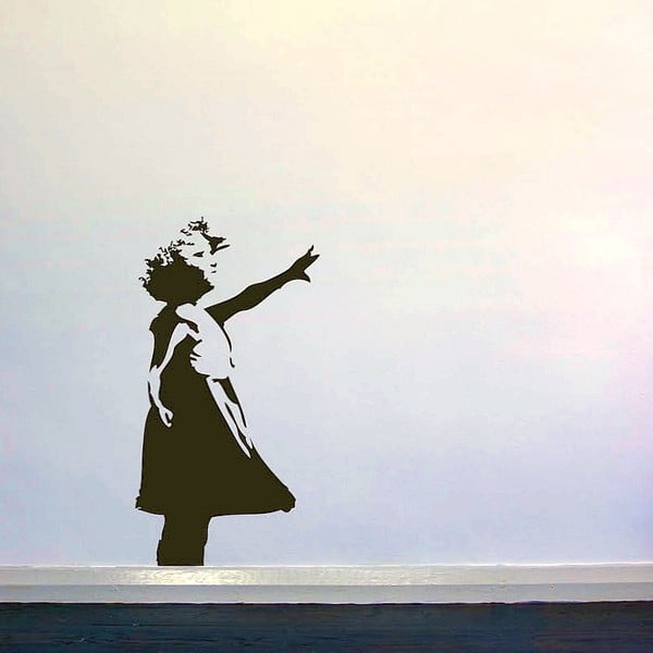 Samolepka na zeď Girl Reaching by Banksy