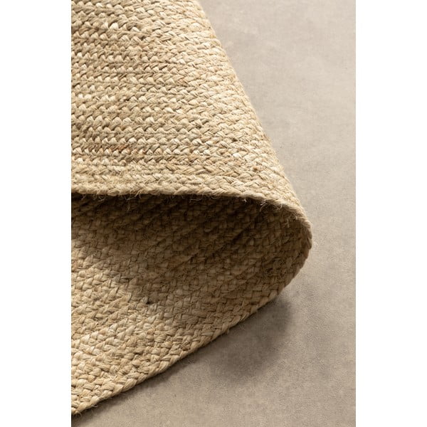 Slonovinový oboustranný jutový kulatý koberec ø 140 cm Braided – Hanse Home-image-3