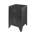 Černý kovový dětský noční stolek BRONXX – Vipack