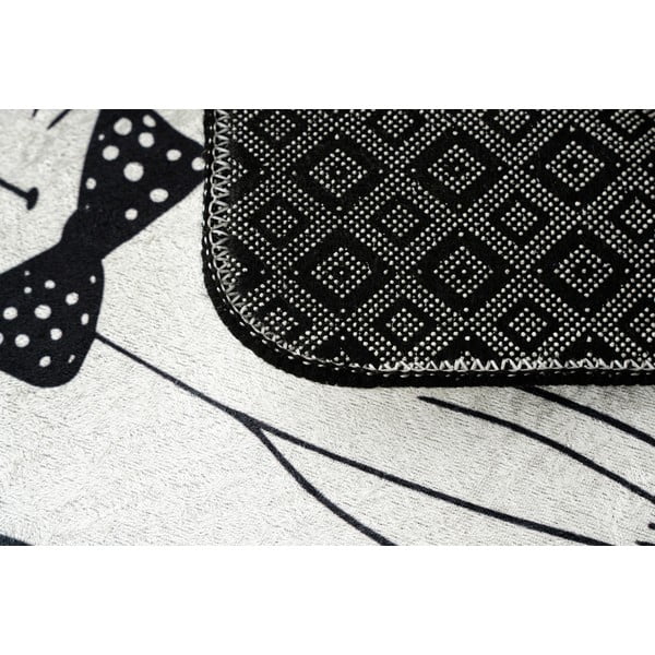 Bílá/černá koupelnová předložka 60x40 cm Little Cats - Foutastic-image-1