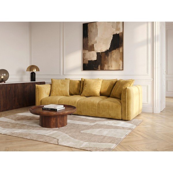 Žlutá žinylková pohovka Harlem – Bobochic Paris-image-1