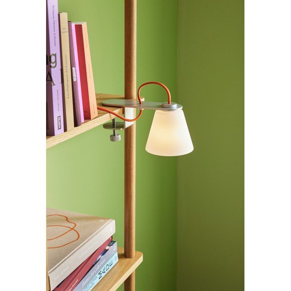 Šedá stolní lampa se skleněným stínidlem (výška 23 cm) Lure – Hübsch-image-1