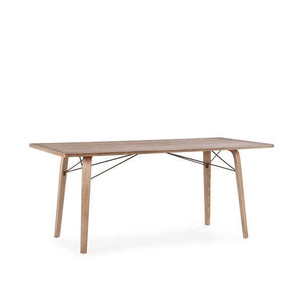 Jídelní stůl s deskou v dubovém dekoru 90x180 cm Lujan – MOME