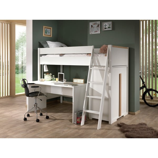 Bílá vyvýšená dětská postel 90x200 cm Londen - Vipack-image-2