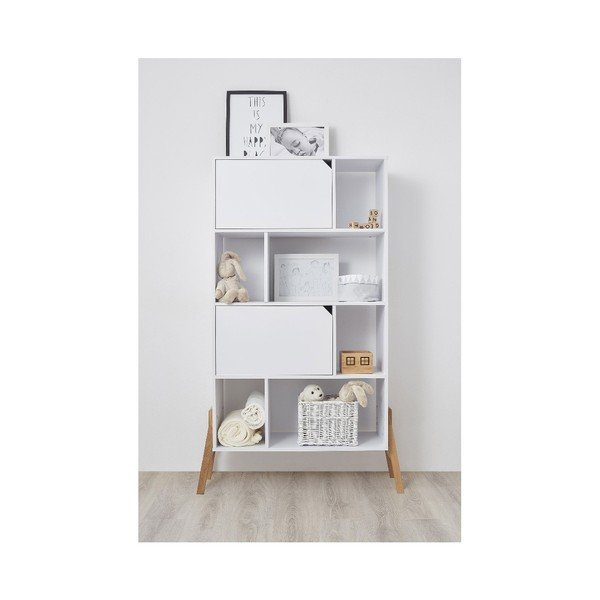 Bílá knihovna z dubového dřeva BELLAMY Lotta-image-2