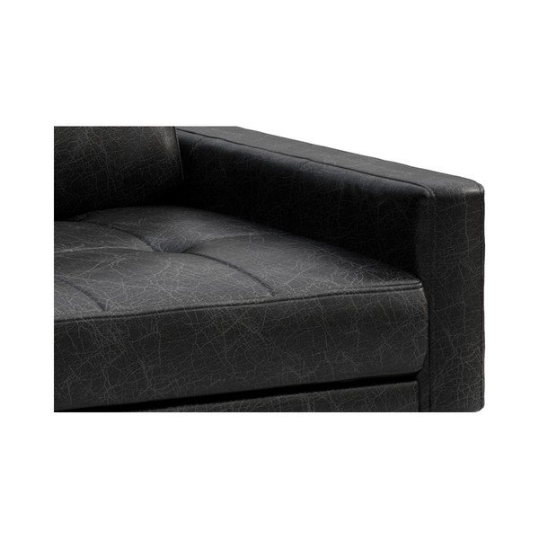Černá kožená rohová pohovka MESONICA Musso Tufted, levý roh-image-4