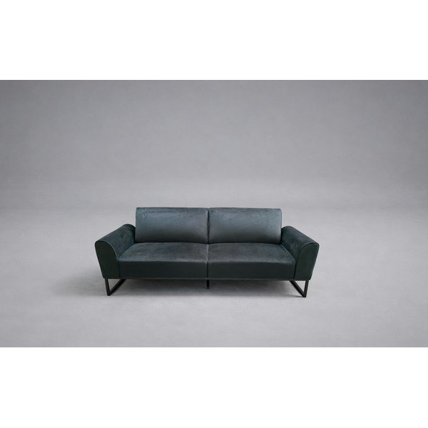 Černá sametová polohovací/rozkládací pohovka 217 cm Adley - II. jakost – CosmoLiving by Cosmopolitan-image-1