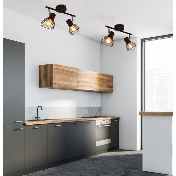 Černé stropní svítidlo s kovovým stínidlem 39x8 cm Fly – Candellux Lighting-image-1