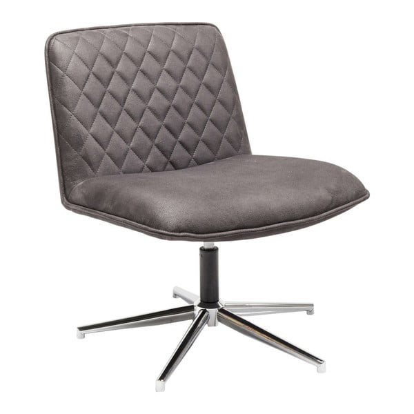 Šedá židle Kare Design Swivel Chair Honk