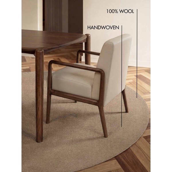 Béžový ručně tkaný vlněný kulatý koberec ø 160 cm Greenwich – Ted Baker-image-4