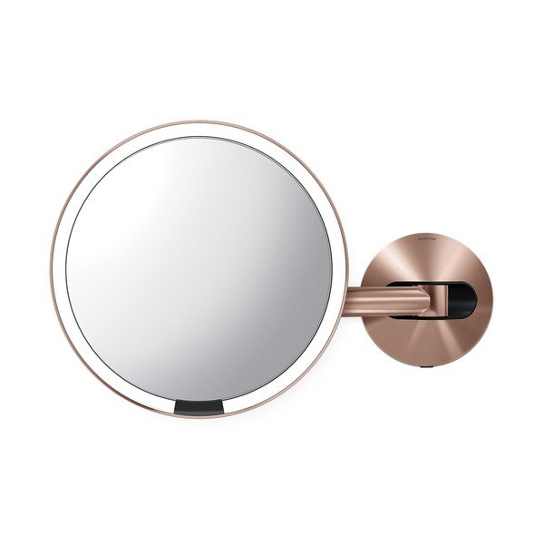 Nástěnné kosmetické zvětšovací zrcadlo s osvětlením (5x) ø 20 cm Sensor – simplehuman