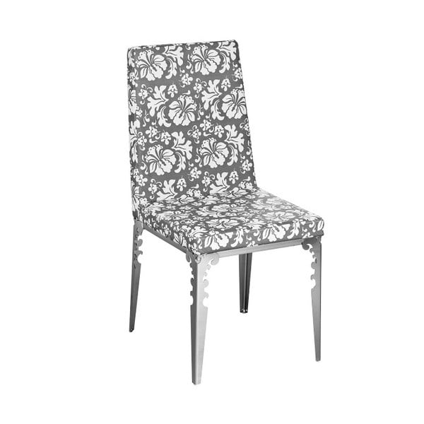 Židle Flower Grey&White