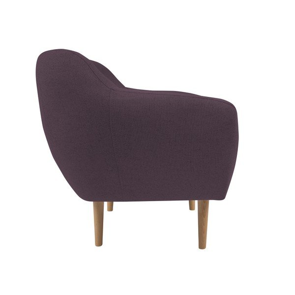 Fialové křeslo se světlými nohami Mazzini Sofas Sicile-image-1
