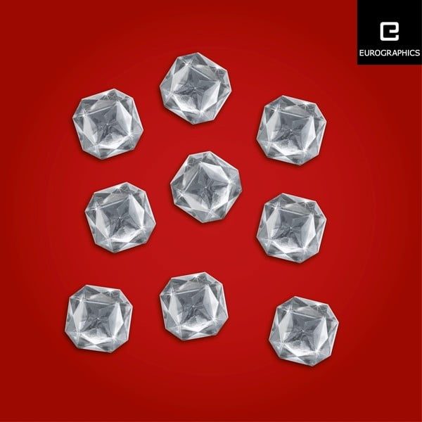 Sada 9 magnetek Eurographics Square Diamond