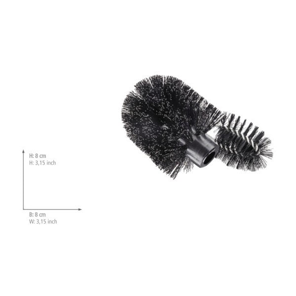 Černá plastová náhradní  hlavice pro WC kartáč Ø 8 cm – Wenko-image-1