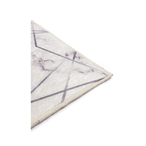 Bílo-šedé koupelnové předložky v sadě 2 ks 60x100 cm Geometric – Mila Home-image-1