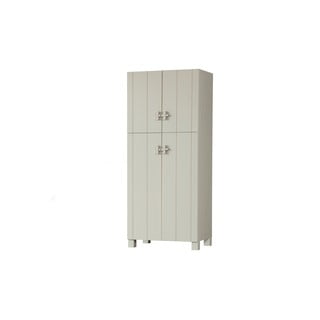 Světle šedá šatní skříň z borovicového dřeva 90x210 cm Mees – Basiclabel 