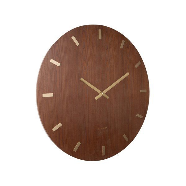 Hodiny z tmavé jasanové dýhy Karlsson, Ø 70 cm-image-1