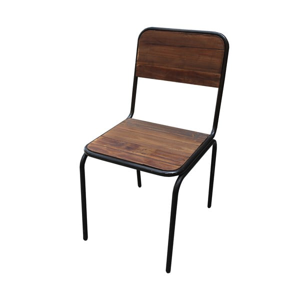 Hnědá jídelní židle z jedlového dřeva Industrial – Antic Line