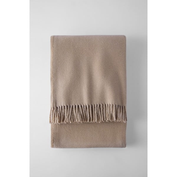 Hnědý pléd s podílem bavlny Euromant Basics, 140 x 180 cm