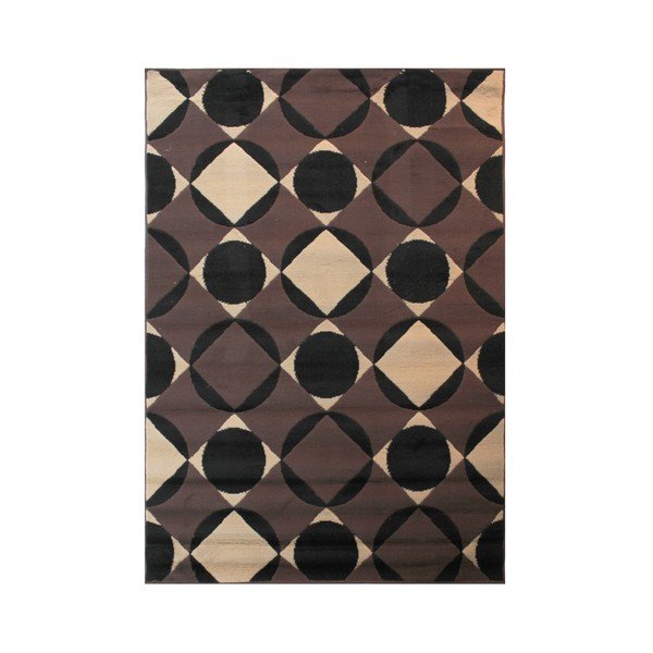 Tmavě hnědý koberec Flair Rugs Carnaby Chocolate, 60 x 110 cm