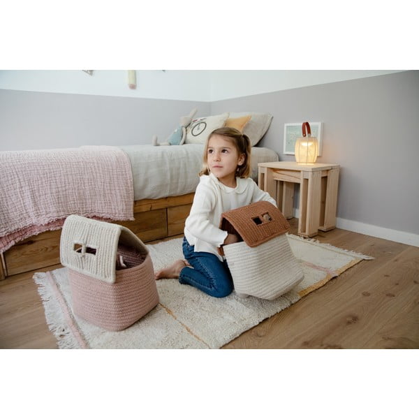 Růžovo-krémový pratelný ručně tkaný bavlněný koberec 90x130 cm Lanes Vintage Nude – Lorena Canals-image-4