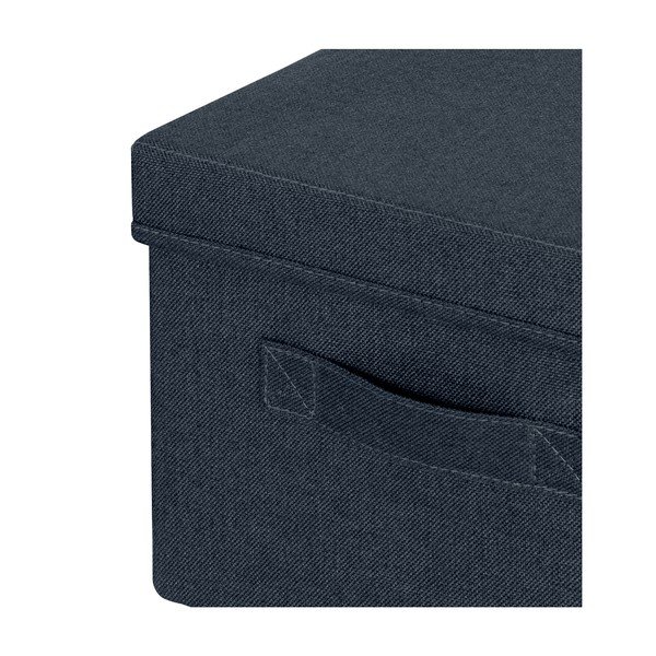 Tmavě šedé látkové úložné boxy v sadě 2 ks s víkem 28.5x38x20 cm – Leitz-image-2