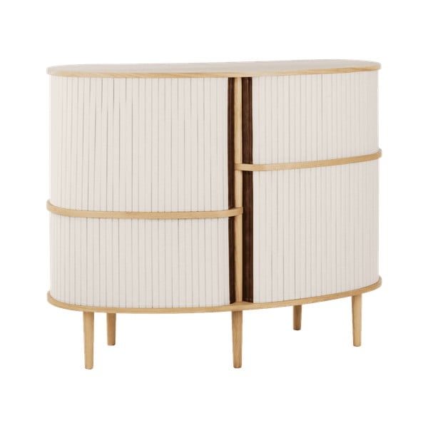 Skříňka v dekoru dubu s posuvnými dveřmi v béžovo-přírodní barvě 120x100x50 cm Audacious – UMAGE-image-3