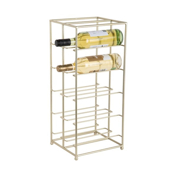 Kovový regál na víno ve zlaté barvě počet lahví 10 25x57x22,5 cm Dual Floor – PT LIVING-image-3