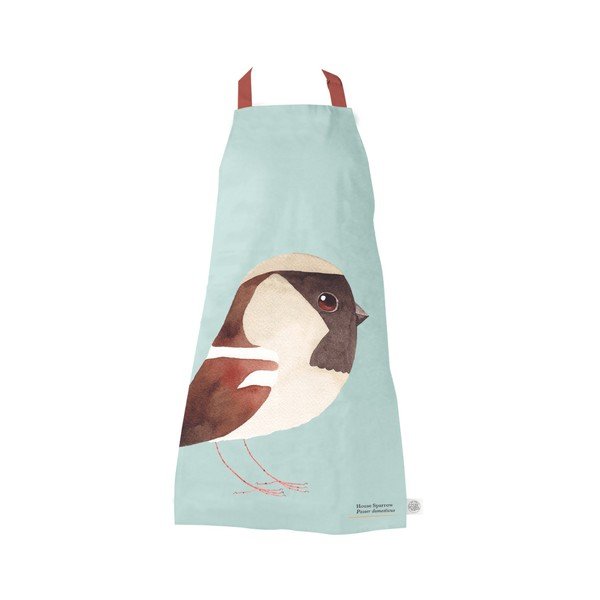 Zástěra z čisté bavlny Gift Republic Light Blue Bird