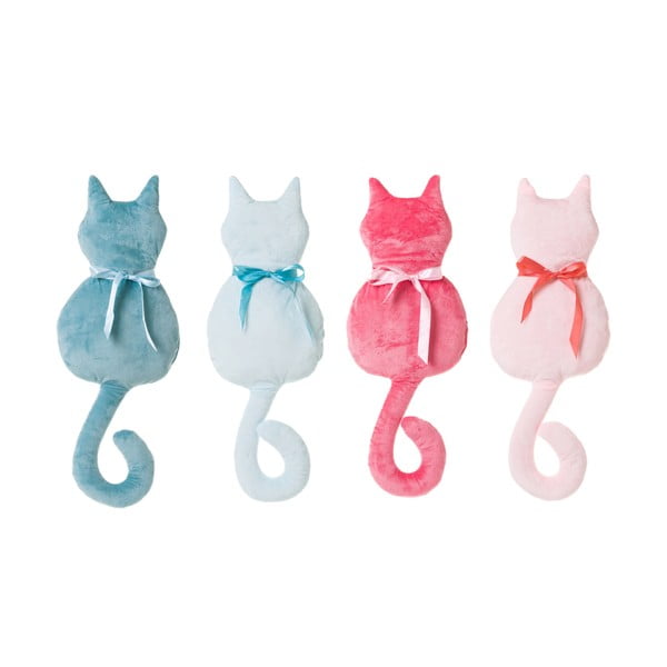 Sada 4 barevných polštářků ve tvaru kočky Unimasa, 38 x 22 cm