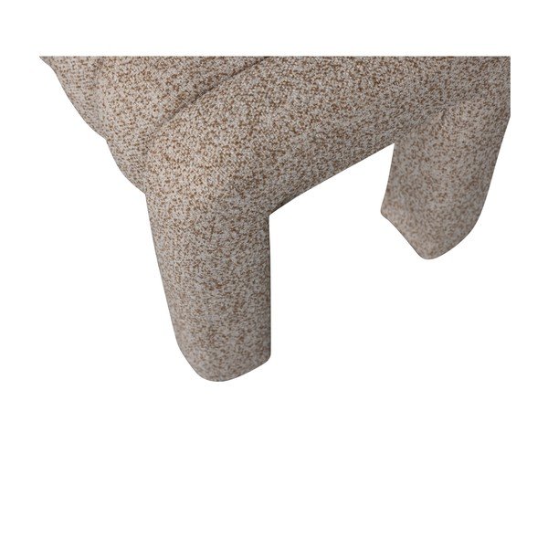 Světle hnědá polstrovaná lavice z textilie bouclé Frex – WOOOD-image-4