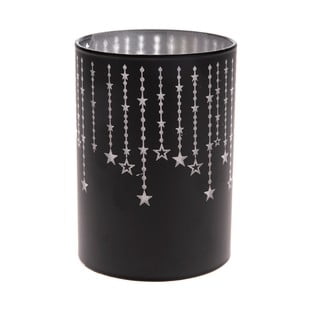 Černá dekorace s LED světlem Dakls, výška 10 cm